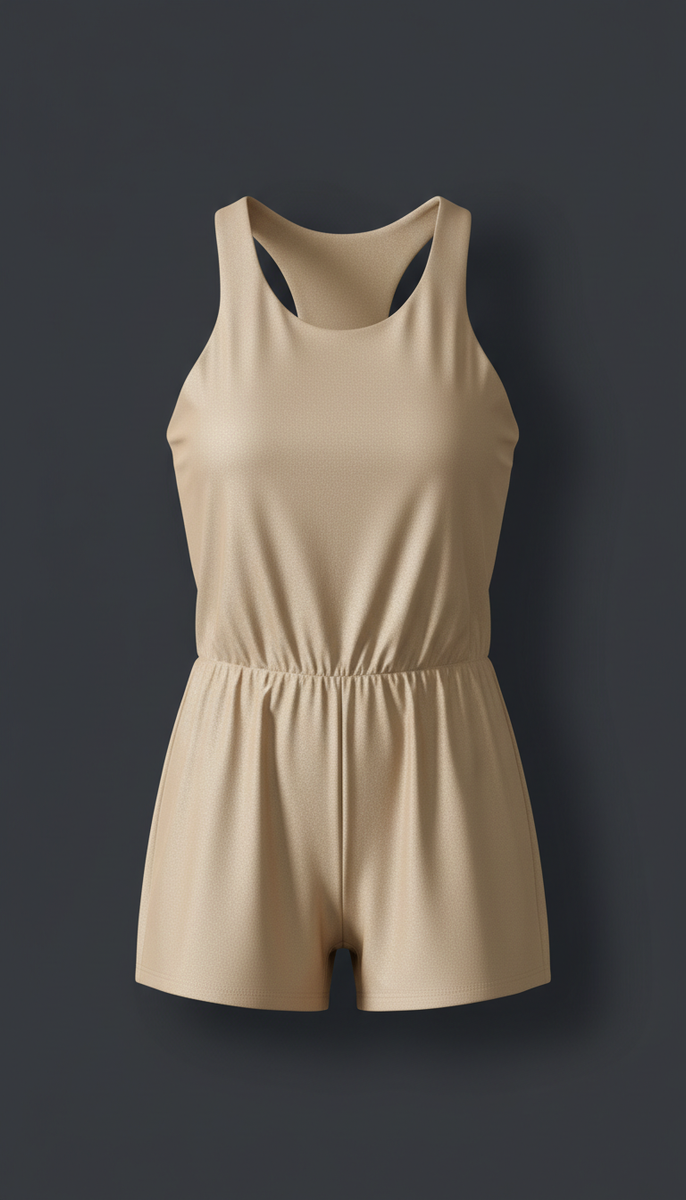 Matte Black Sculpt Romper